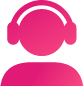 Person with headset icon